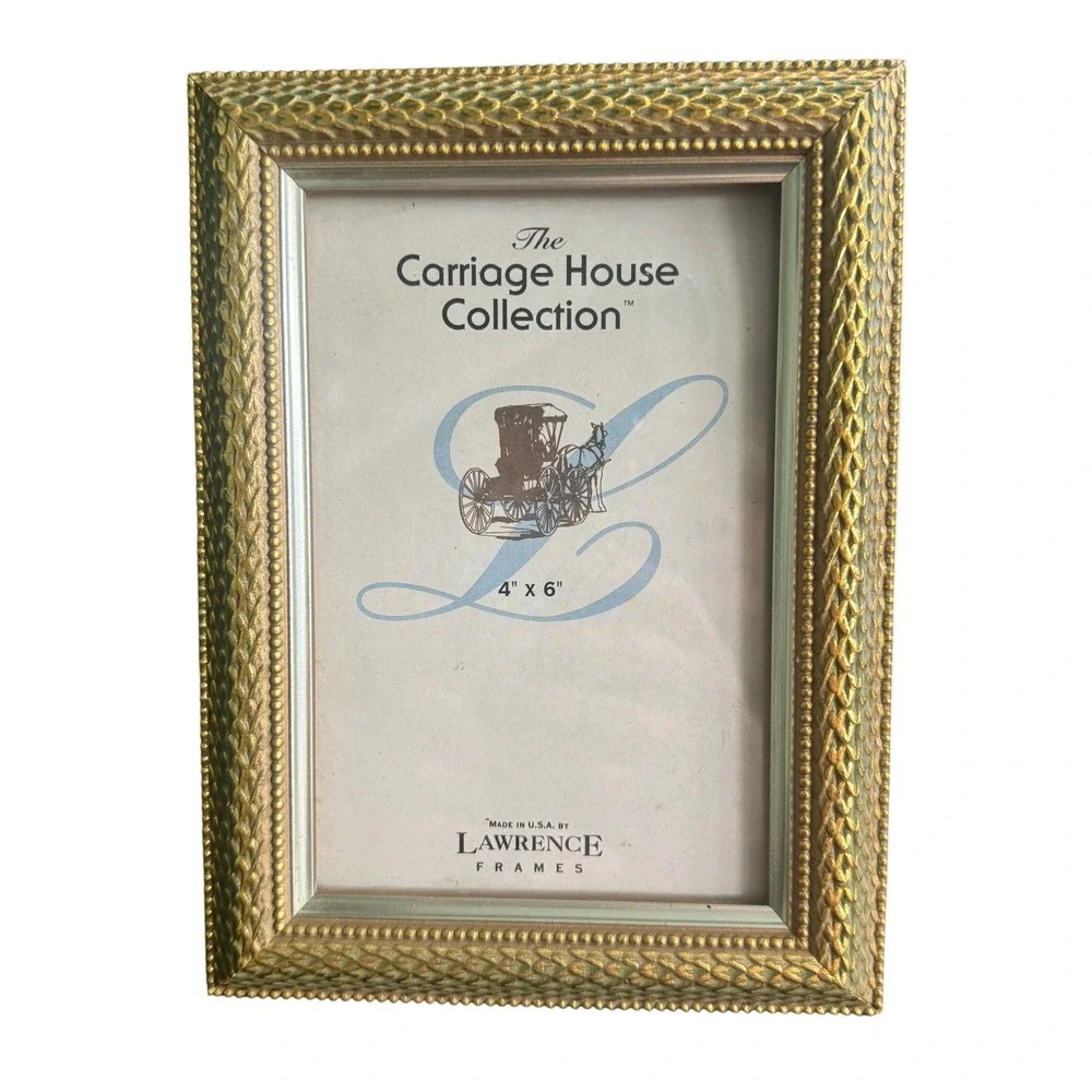 Lawrence Frames Carriage‎ House Collection Gold Textured 4x6 Photo Frame Vintage